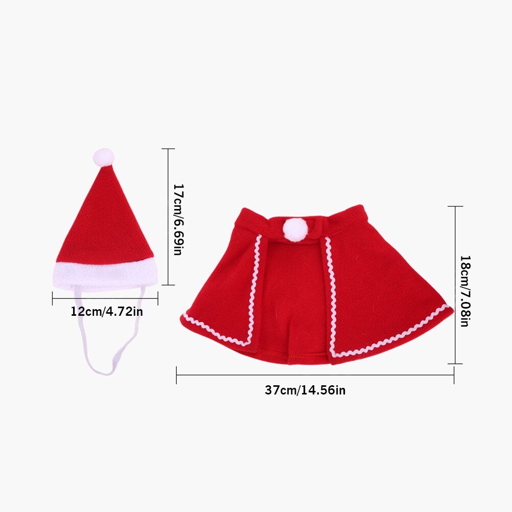 Pet Winter Hat + Cloak Christmas Set