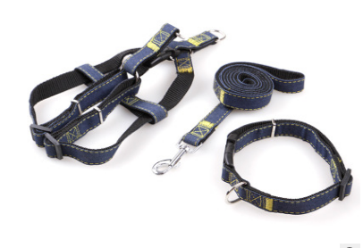Denim Leash and Harness