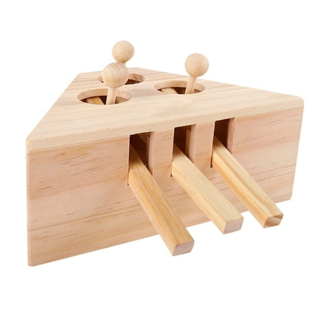 Cat Toy Solid Wood Interactive Toy