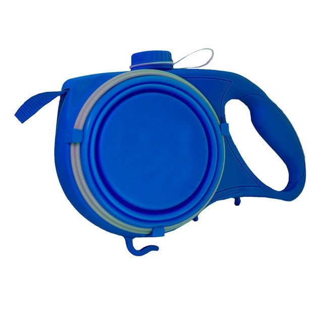 Multi Function Dog Leash With Water Bottle, Bowl & Waste Bag Dispenser