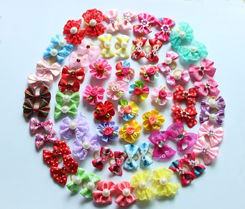10PCS Christmas Hair Bows