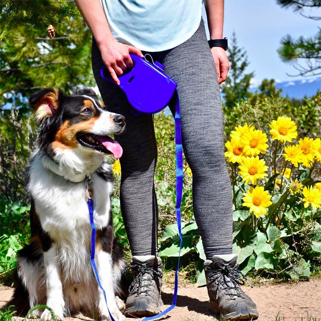 Multi Function Dog Leash With Water Bottle, Bowl & Waste Bag Dispenser