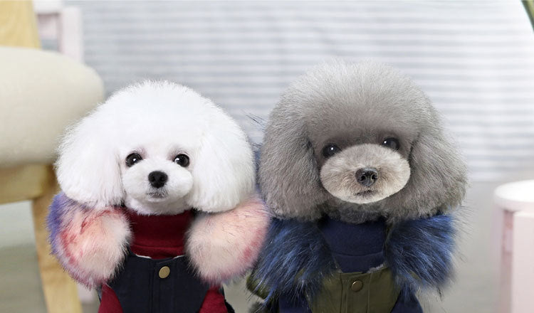 Winter Luxury Faux Fur Dog Parka