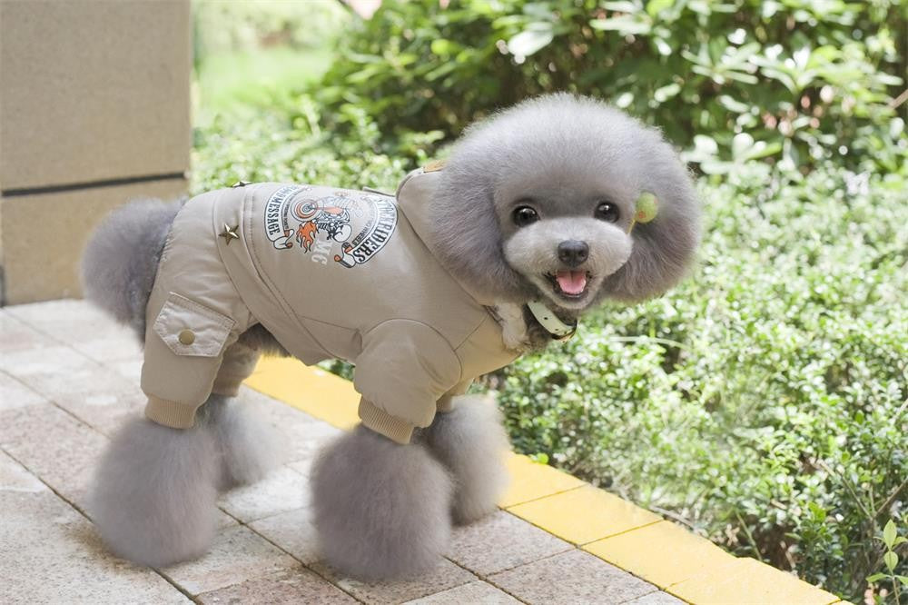 Fur Hood Dog Coat