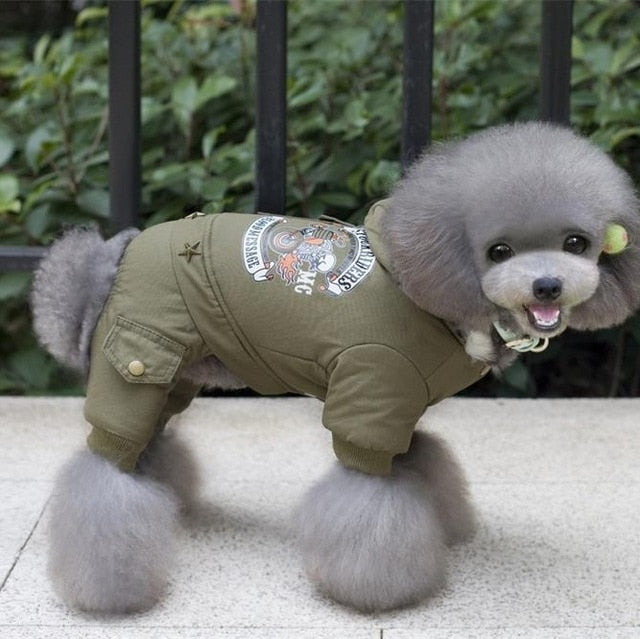 Fur Hood Dog Coat