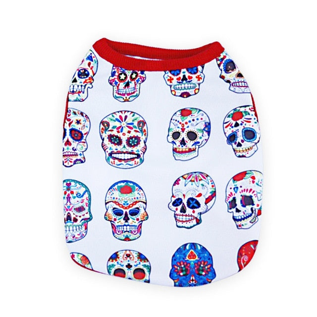 Skull print pet Costume