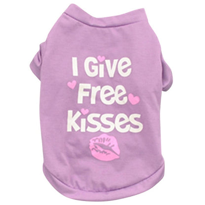 Free kisses pet t-shirt