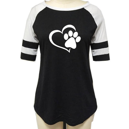 Dog Paw Print Top Shirt