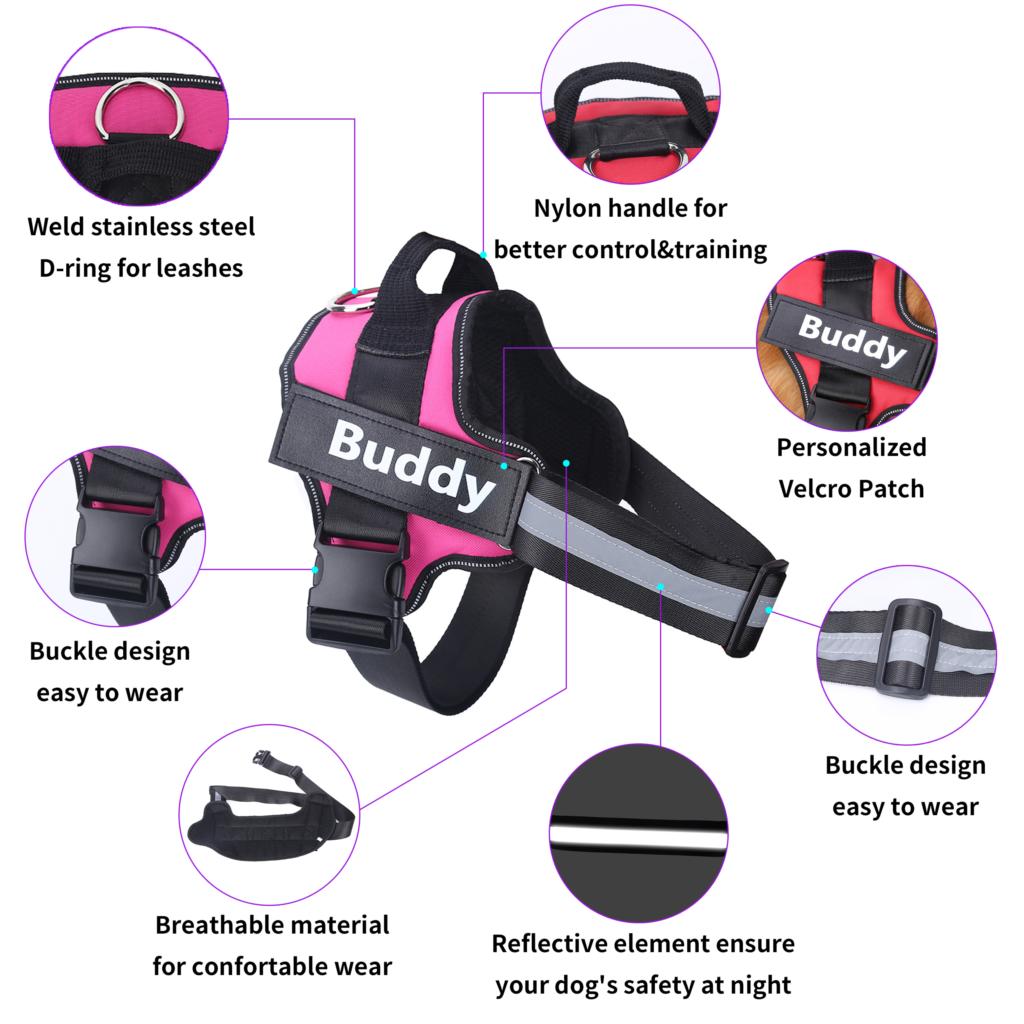 Personalized Dog Harness NO PULL + Reflective