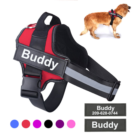 Personalized Dog Harness NO PULL + Reflective