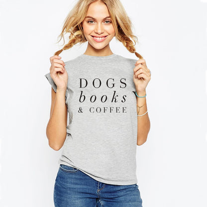 Dogs Books & Coffee T-Shirt