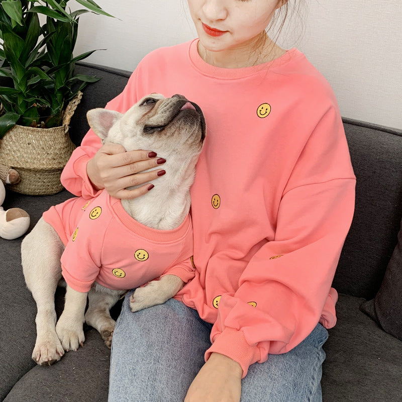 Smiley Face Matching Pet Owner Outfit