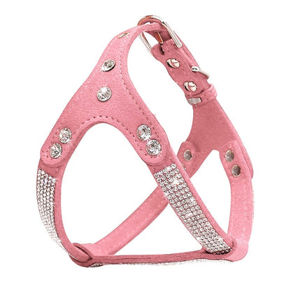 Suede bling harness