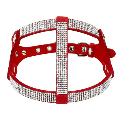 Suede bling harness