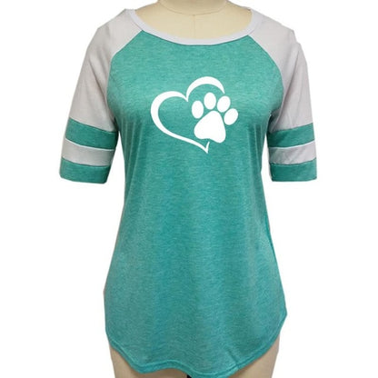 Dog Paw Print Top Shirt