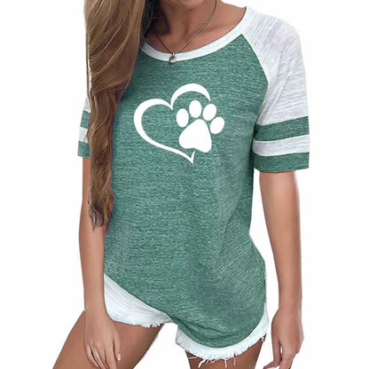 Dog Paw Print Top Shirt