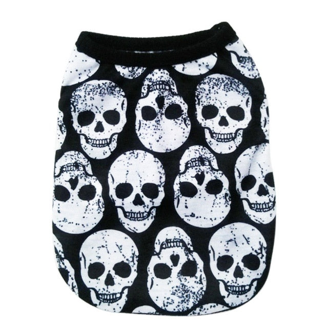 Skull print pet Costume