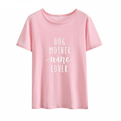 Dog Mother Wine Lover T-Shirt