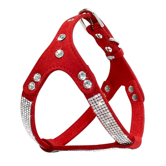 Suede bling harness