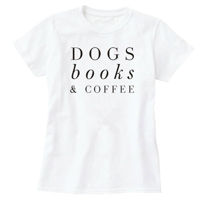 Dogs Books & Coffee T-Shirt