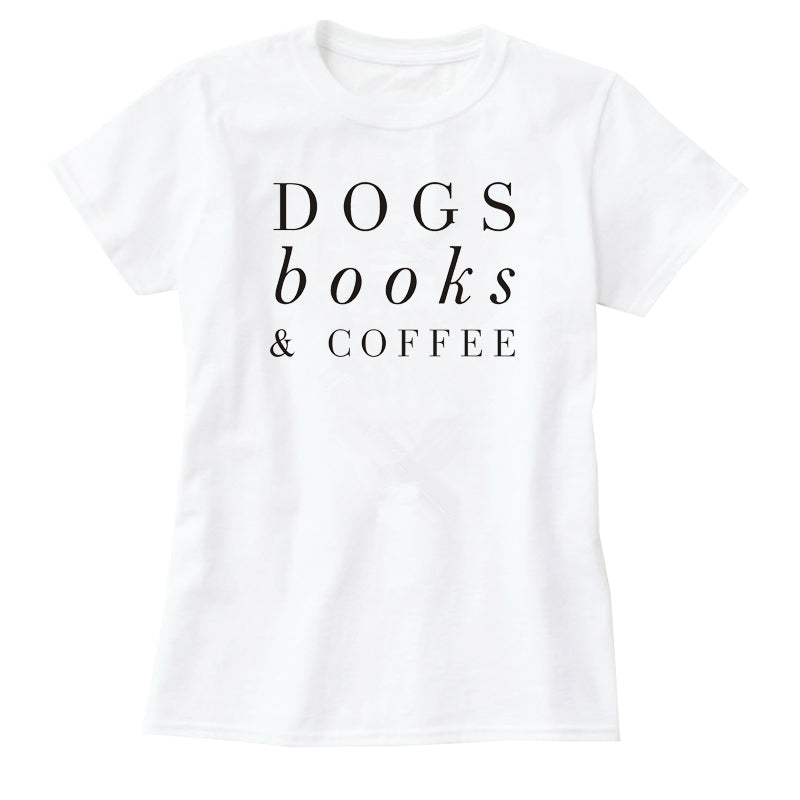 Dogs Books & Coffee T-Shirt