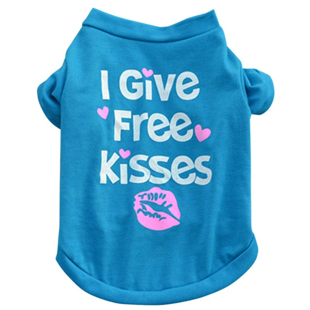 Free kisses pet t-shirt