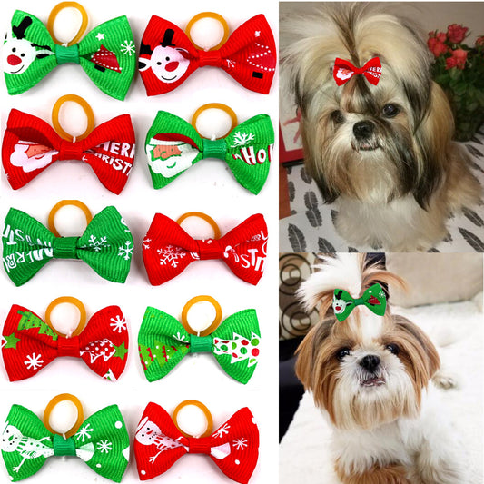 10PCS Christmas Hair Bows