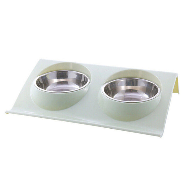 Pet Food and Drink Double Bowl