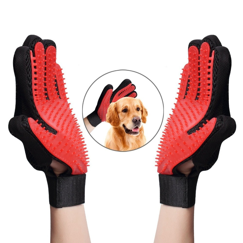 Pet De-shedding Massage Grooming Glove