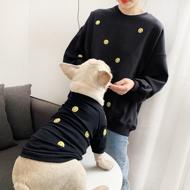 Smiley Face Matching Pet Owner Outfit