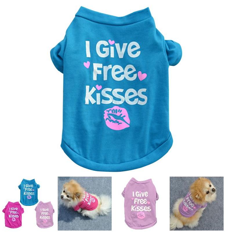 Free kisses pet t-shirt