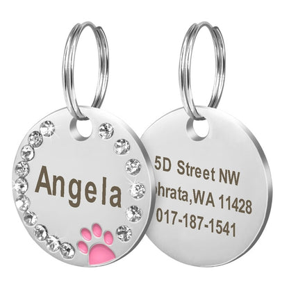 Custom Engraved Stainless Steel Pet ID Tag