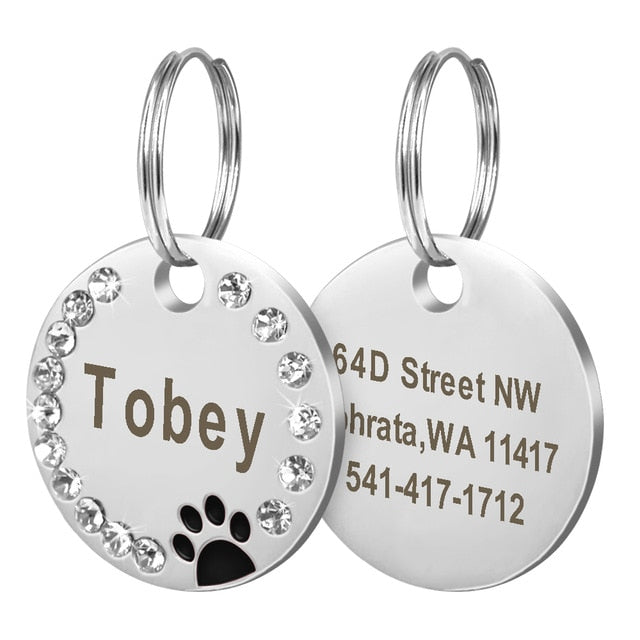 Custom Engraved Stainless Steel Pet ID Tag