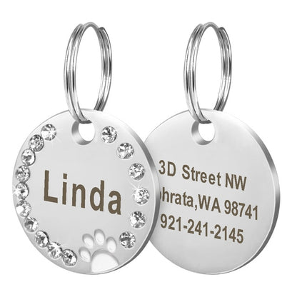 Custom Engraved Stainless Steel Pet ID Tag