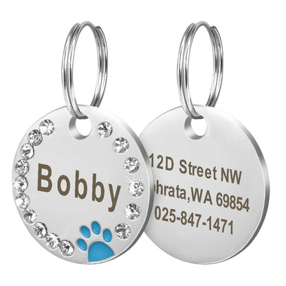 Custom Engraved Stainless Steel Pet ID Tag