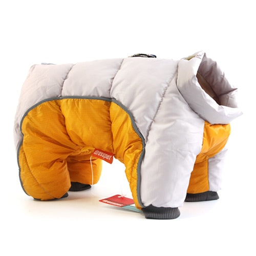 Warm puffy dog coat