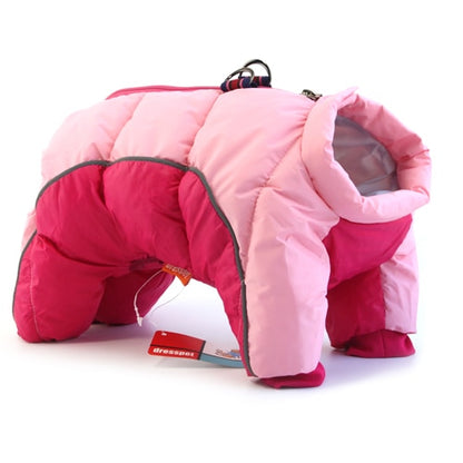 Warm puffy dog coat