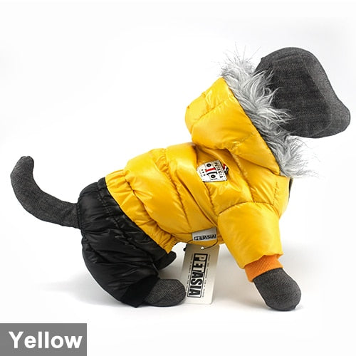 Warm puffy dog coat