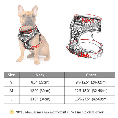 Breathable Nylon Dog Reflective Printed Harness