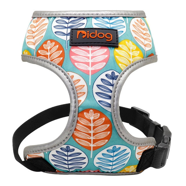 Breathable Nylon Dog Reflective Printed Harness